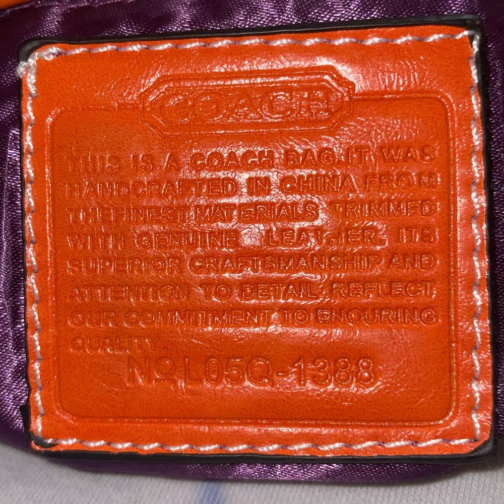 COACH Orange Tan Purse Buckle Strap Shoulder Bag - Picture 3 of 7
